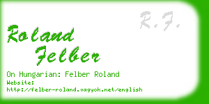 roland felber business card